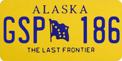 AK license plate GSP186