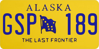 AK license plate GSP189