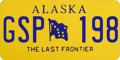 AK license plate GSP198