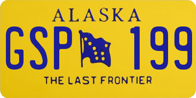 AK license plate GSP199