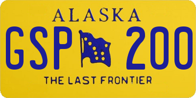 AK license plate GSP200