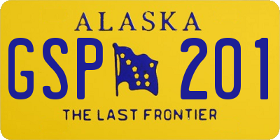 AK license plate GSP201