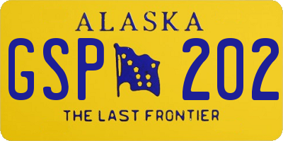 AK license plate GSP202