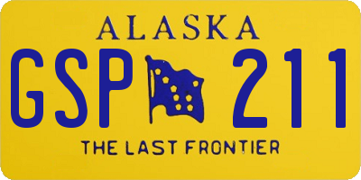 AK license plate GSP211