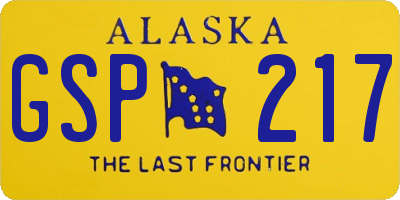 AK license plate GSP217
