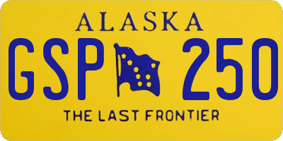 AK license plate GSP250