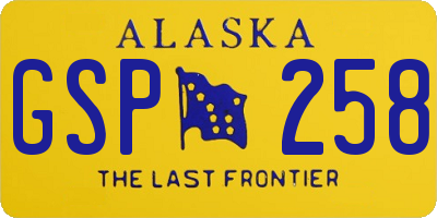 AK license plate GSP258