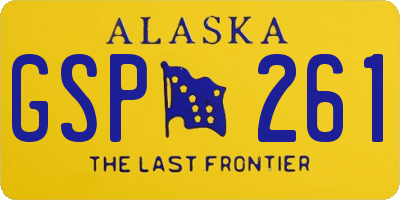 AK license plate GSP261