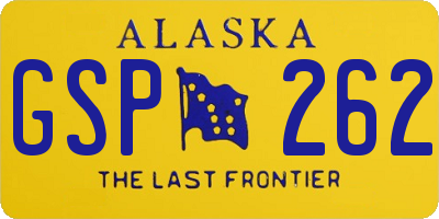AK license plate GSP262