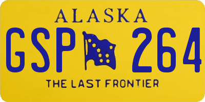 AK license plate GSP264