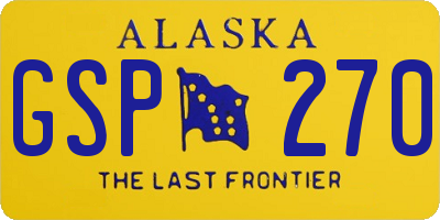 AK license plate GSP270