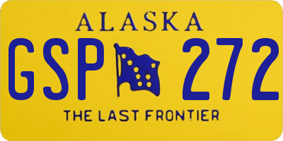 AK license plate GSP272