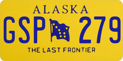 AK license plate GSP279