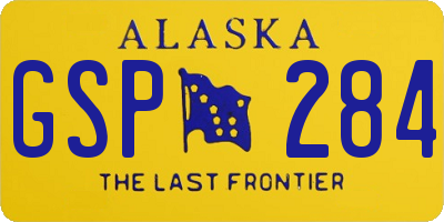 AK license plate GSP284