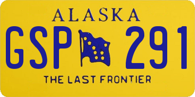 AK license plate GSP291