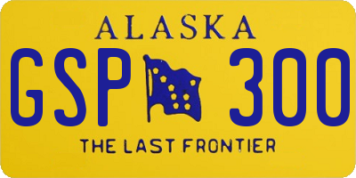 AK license plate GSP300