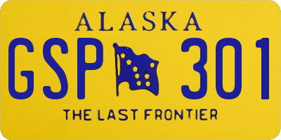 AK license plate GSP301