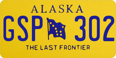 AK license plate GSP302