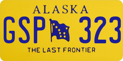 AK license plate GSP323