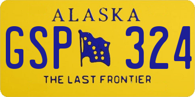 AK license plate GSP324