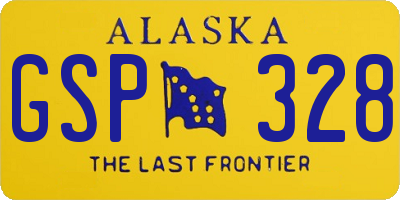 AK license plate GSP328