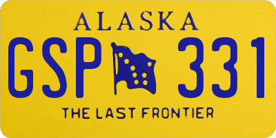 AK license plate GSP331