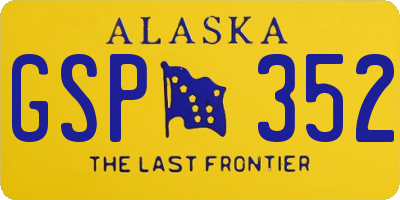 AK license plate GSP352