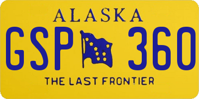 AK license plate GSP360