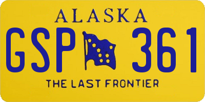 AK license plate GSP361
