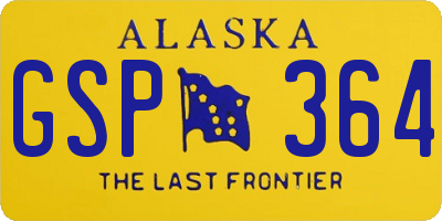 AK license plate GSP364