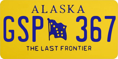 AK license plate GSP367