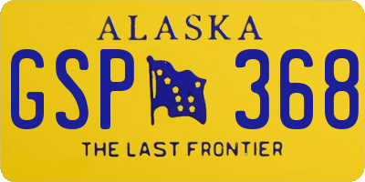 AK license plate GSP368