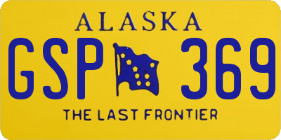 AK license plate GSP369