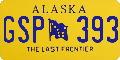 AK license plate GSP393