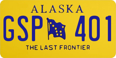 AK license plate GSP401