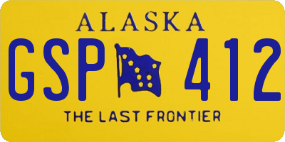 AK license plate GSP412