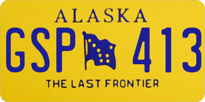 AK license plate GSP413