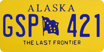 AK license plate GSP421
