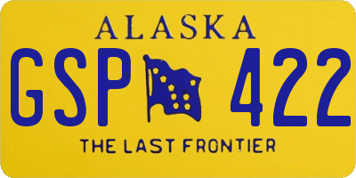 AK license plate GSP422