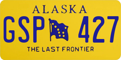 AK license plate GSP427
