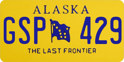 AK license plate GSP429