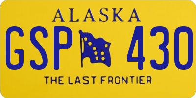 AK license plate GSP430