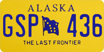AK license plate GSP436
