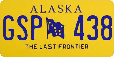 AK license plate GSP438