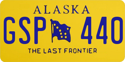 AK license plate GSP440