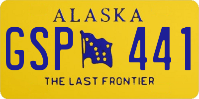 AK license plate GSP441
