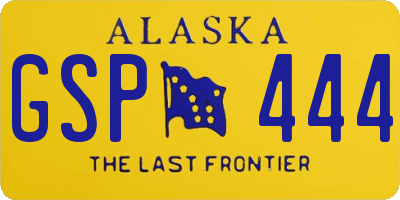 AK license plate GSP444