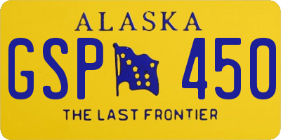 AK license plate GSP450