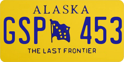 AK license plate GSP453