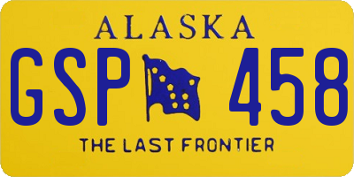 AK license plate GSP458